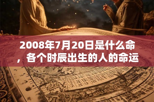 2008年7月20日是什么命,各个时辰出生的人的命运 2008年7月20日是什么命,各个时辰出生的人的命运