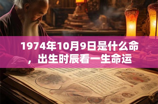 1974年10月9日是什么命,出生时辰看一生命运 1974年10月9日是什么命,出生时辰看一生命运
