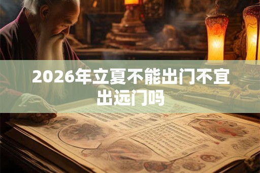 2026年立夏不能出门不宜出远门吗