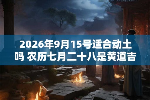 2026年9月15号适合动土吗 农历七月二十八是黄道吉日吗