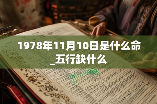 1978年11月10日是什么命_五行缺什么