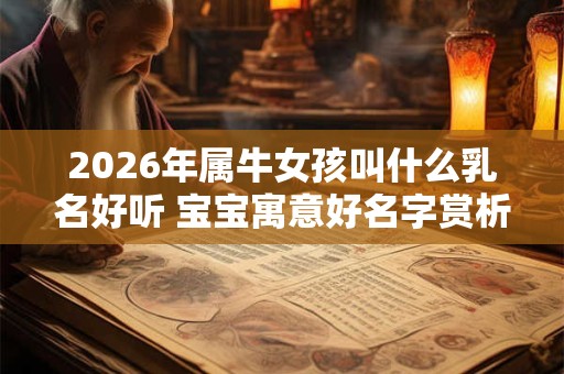 2026年属牛女孩叫什么乳名好听 宝宝寓意好名字赏析小名
