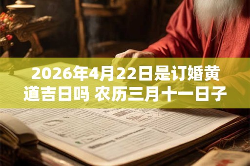 2026年4月22日是订婚黄道吉日吗 农历三月十一日子好吗 2026年4月22日是订婚黄道吉日吗 农历三月十一日子好吗