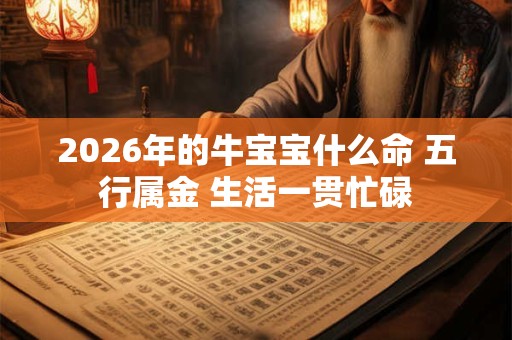 2026年的牛宝宝什么命 五行属金 生活一贯忙碌 2026年的牛宝宝什么命 五行属金 生活一贯忙碌