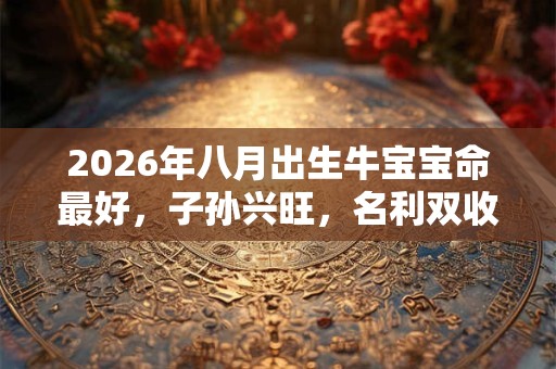 2026年八月出生牛宝宝命最好，子孙兴旺，名利双收