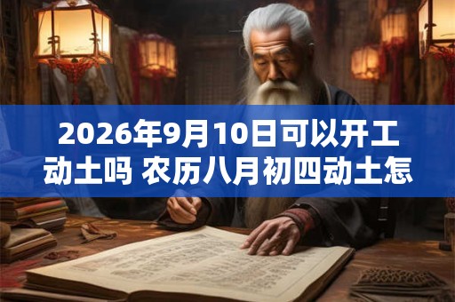 2026年9月10日可以开工动土吗 农历八月初四动土怎么样 2026年9月10日可以开工动土吗 农历八月初四动土怎么样