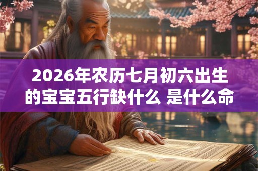 2026年农历七月初六出生的宝宝五行缺什么 是什么命 2026年农历七月初六出生的宝宝五行缺什么 是什么命
