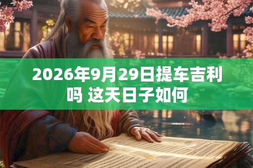 2026年9月29日提车吉利吗 这天日子如何 2026年9月29日提车吉利吗 这天日子如何