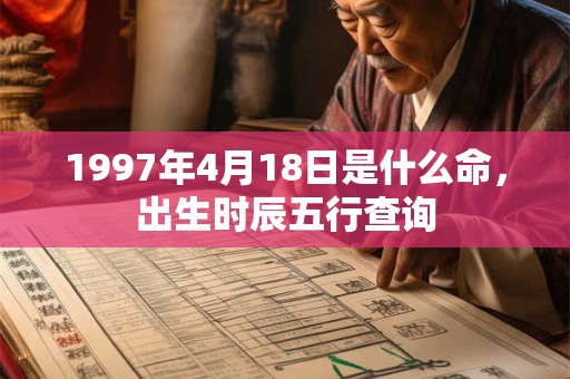 1997年4月18日是什么命，出生时辰五行查询