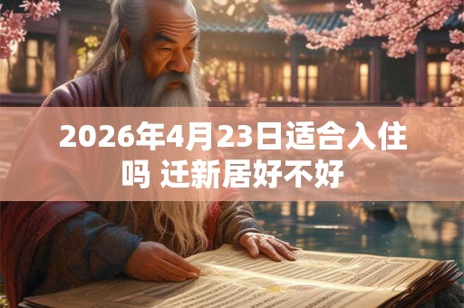 2026年4月23日适合入住吗 迁新居好不好 2026年4月23日适合入住吗 迁新居好不好