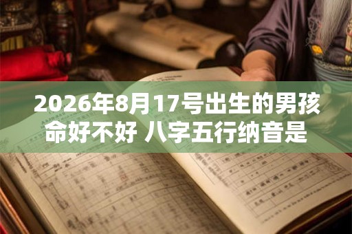 2026年8月17号出生的男孩命好不好 八字五行纳音是什么 2026年8月17号出生的男孩命好不好 八字五行纳音是什么