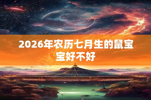 2026年农历七月生的鼠宝宝好不好 2026年农历七月生的鼠宝宝好不好