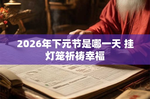 2026年下元节是哪一天 挂灯笼祈祷幸福 2026年下元节是哪一天 挂灯笼祈祷幸福