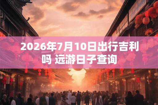 2026年7月10日出行吉利吗 远游日子查询 2026年7月10日出行吉利吗 远游日子查询