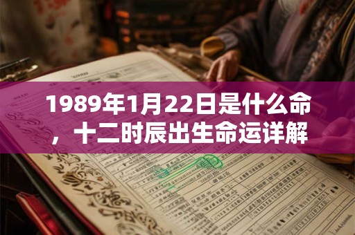 1989年1月22日是什么命，十二时辰出生命运详解