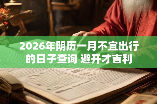 2026年阴历一月不宜出行的日子查询 避开才吉利 2026年阴历一月不宜出行的日子查询 避开才吉利