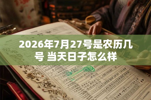 2026年7月27号是农历几号 当天日子怎么样 2026年7月27号是农历几号 当天日子怎么样