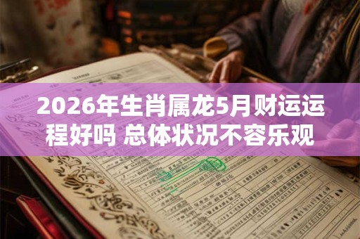 2026年生肖属龙5月财运运程好吗 总体状况不容乐观