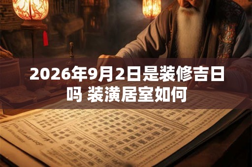 2026年9月2日是装修吉日吗 装潢居室如何