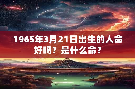 1965年3月21日出生的人命好吗？是什么命？