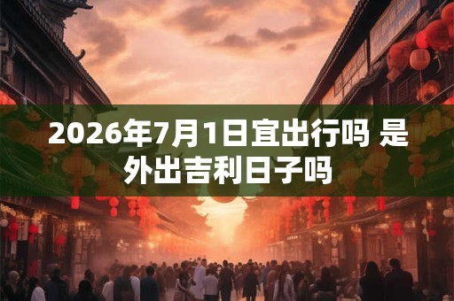 2026年7月1日宜出行吗 是外出吉利日子吗 2026年7月1日宜出行吗 是外出吉利日子吗
