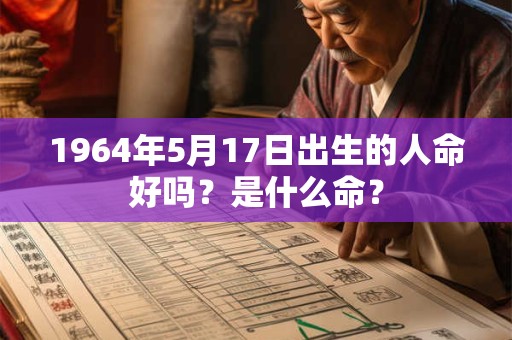 1964年5月17日出生的人命好吗?是什么命? 1964年5月17日出生的人命好吗?是什么命?