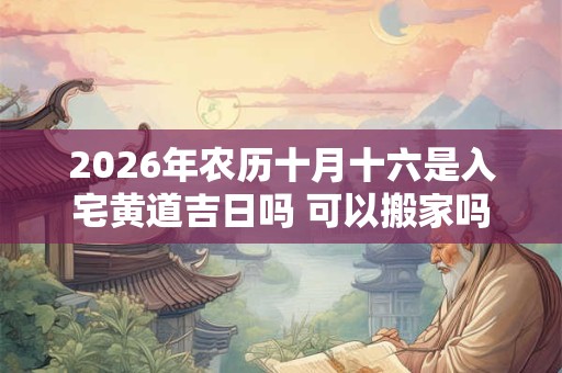 2026年农历十月十六是入宅黄道吉日吗 可以搬家吗