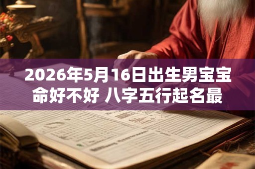 2026年5月16日出生男宝宝命好不好 八字五行起名最全款 2026年5月16日出生男宝宝命好不好 八字五行起名最全款