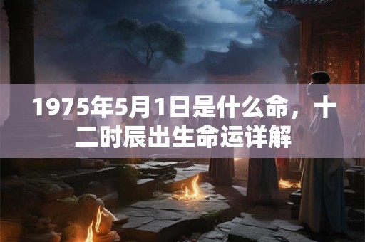 1975年5月1日是什么命，十二时辰出生命运详解