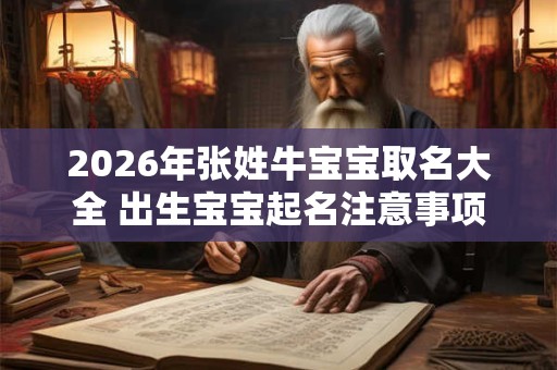 2026年张姓牛宝宝取名大全 出生宝宝起名注意事项