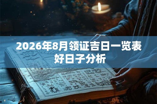 2026年8月领证吉日一览表 好日子分析 2026年8月领证吉日一览表 好日子分析