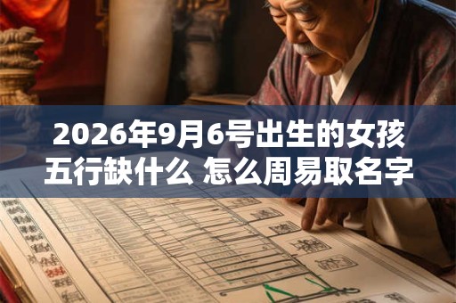 2026年9月6号出生的女孩五行缺什么 怎么周易取名字