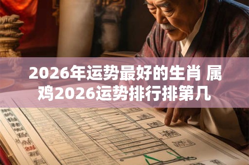 2026年运势最好的生肖 属鸡2026运势排行排第几 2026年运势最好的生肖 属鸡2026运势排行排第几