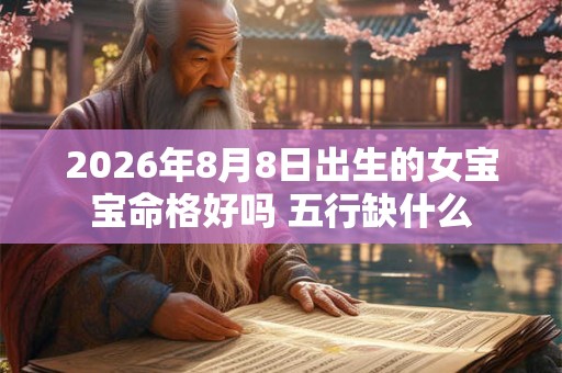 2026年8月8日出生的女宝宝命格好吗 五行缺什么 2026年8月8日出生的女宝宝命格好吗 五行缺什么