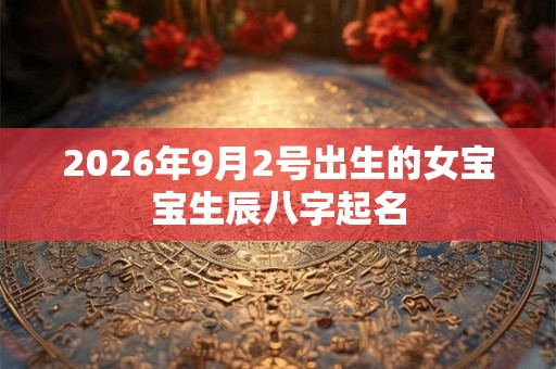 2026年9月2号出生的女宝宝生辰八字起名 2026年9月2号出生的女宝宝生辰八字起名