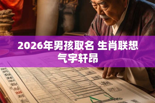 2026年男孩取名 生肖联想气宇轩昂 2026年男孩取名 生肖联想气宇轩昂