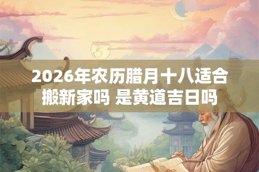 2026年农历腊月十八适合搬新家吗 是黄道吉日吗 2026年农历腊月十八适合搬新家吗 是黄道吉日吗