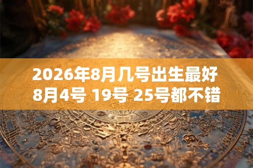 2026年8月几号出生最好 8月4号 19号 25号都不错