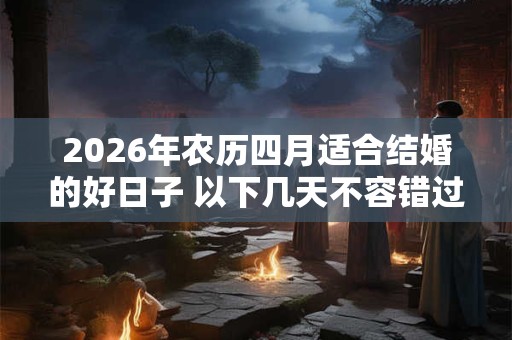 2026年农历四月适合结婚的好日子 以下几天不容错过 2026年农历四月适合结婚的好日子 以下几天不容错过