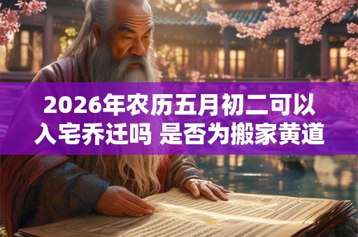 2026年农历五月初二可以入宅乔迁吗 是否为搬家黄道吉日 2026年农历五月初二可以入宅乔迁吗 是否为搬家黄道吉日
