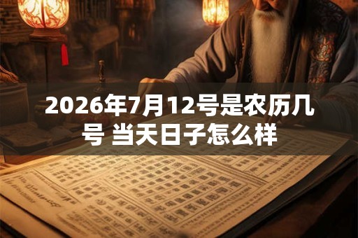 2026年7月12号是农历几号 当天日子怎么样 2026年7月12号是农历几号 当天日子怎么样