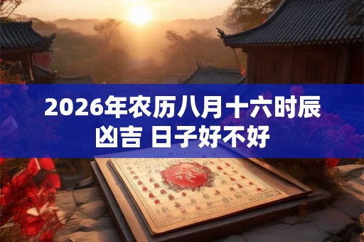 2026年农历八月十六时辰凶吉 日子好不好