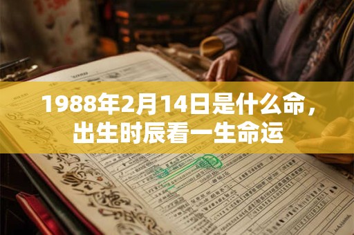 1988年2月14日是什么命,出生时辰看一生命运 1988年2月14日是什么命,出生时辰看一生命运