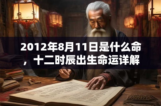 2012年8月11日是什么命，十二时辰出生命运详解