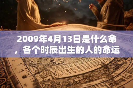 2009年4月13日是什么命，各个时辰出生的人的命运