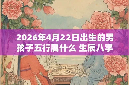 2026年4月22日出生的男孩子五行属什么 生辰八字取名
