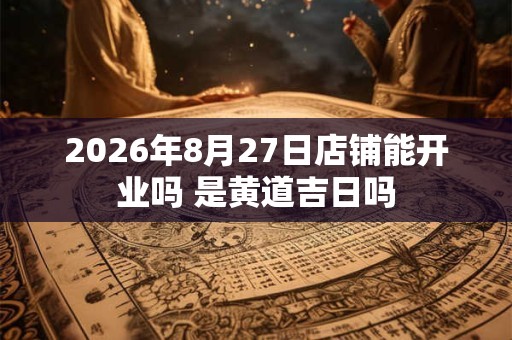 2026年8月27日店铺能开业吗 是黄道吉日吗 2026年8月27日店铺能开业吗 是黄道吉日吗