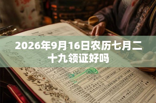 2026年9月16日农历七月二十九领证好吗 2026年9月16日农历七月二十九领证好吗