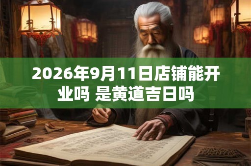 2026年9月11日店铺能开业吗 是黄道吉日吗