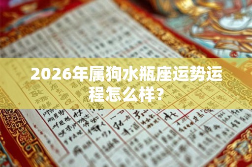 2026年属狗水瓶座运势运程怎么样? 2026年属狗水瓶座运势运程怎么样?